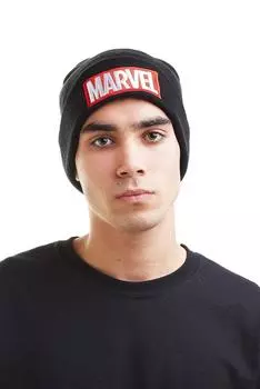 Шапка-бини с логотипом Marvel Marvel, черный