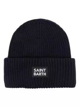Шапка бини с нашивкой-логотипом MC2 Saint Barth, синий