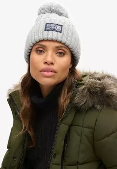 Шапка CHUNKY CABLE Superdry, светло-серый