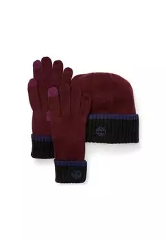 Шапка GIFT SET Timberland, темно-красный
