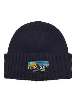 Шапка Jack & Jones Mtze, темно-синий
