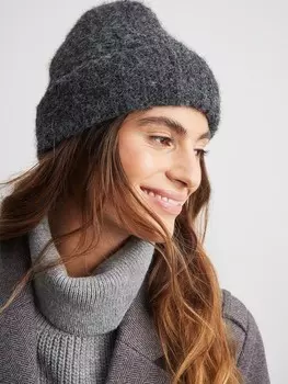 Шапка NA-KD Beanie, темно-серый