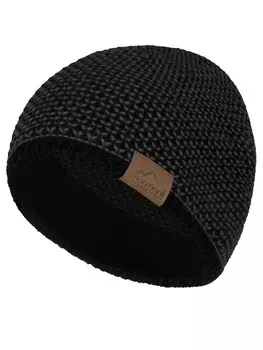 Шапка normani Beanie Alvik, антрацит/черный
