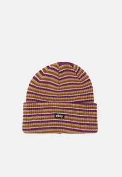 Шапка Obey Clothing LOOSE GROOVE BEANIE, глиняный мульти