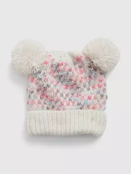 Шапка с помпонами Gap, розовый
