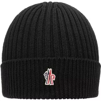 Шапка с вышитым логотипом Moncler