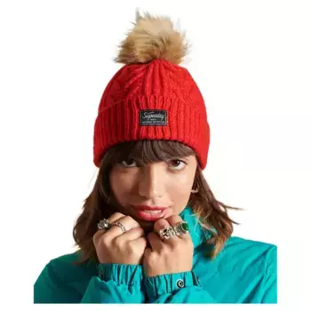 Шапка Superdry Cable Lux, красный