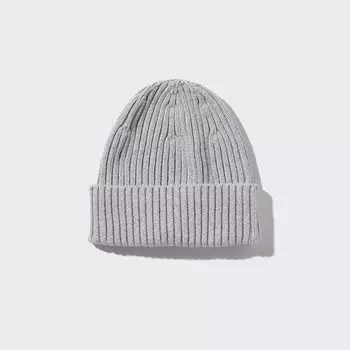 Шапка Uniqlo мужская хлопковая, серый
