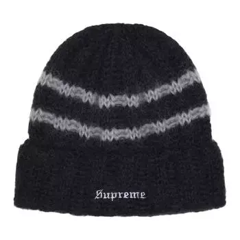 Шапка в полоску с начесом Supreme