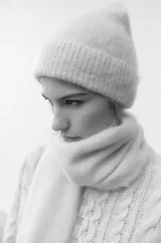 Шапочка из микса мохера H&M, бежевый
