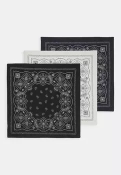 Шарф 3 PACK UNISEX Pier One, цвет dark blue/black/white