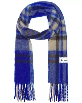 Шарф Acne Studios, цвет Electric Blue & Beige