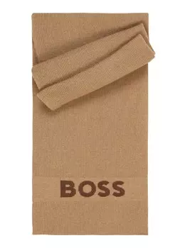 Шарф BOSS Scarf Elio, кэмел