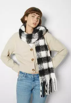 Шарф Check Bershka, цвет off white