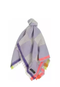 Шарф CHECKED HIGHLIGHT STRIPES CASHMINK, MADE IN GERMANY FRAAS, фиолетовый