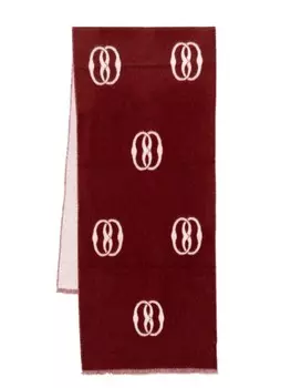 Шарф Emblem Bally, красный