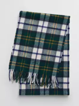 Шарф GANT Merino Wool Check, зеленый