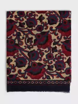 Шарф Gerard Darel Douha Floral Wool, цвет red/multi