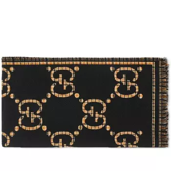 Шарф Gucci Large Gg, черный