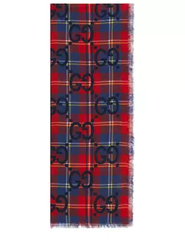 Шарф Gucci Maxi GG wool, красный