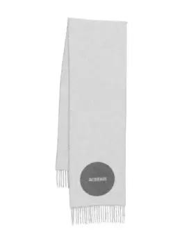 Шарф из вирджинской шерсти JACQUEMUS, серый