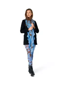 Шарф MALIE Unmade Copenhagen, цвет print blue brown