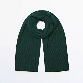Шарф Massimo Dutti Wool and Сashmere, зеленый