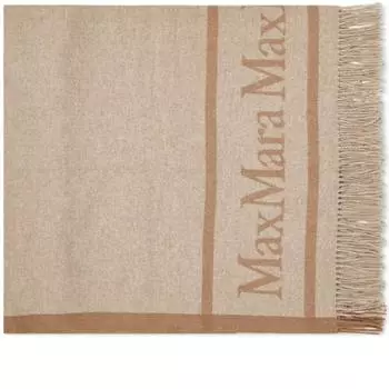 Шарф Max Mara Hilde Logo, бежевый