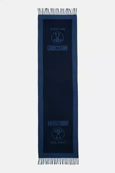 Шарф Moschino, темно-синий