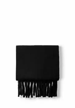 Шарф PLAIN Bershka, черный деним