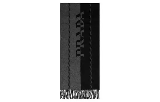 Шарф Prada мужской, черно-серый
