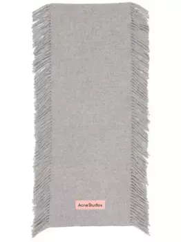 Шарф с бахромой Acne Studios, серый