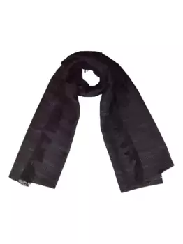 Шарф с бахромой MAX MARA, черный