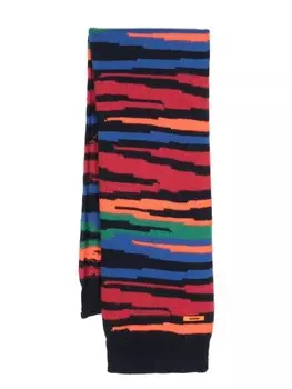 Шарф с графичным принтом Missoni Kids, синий
