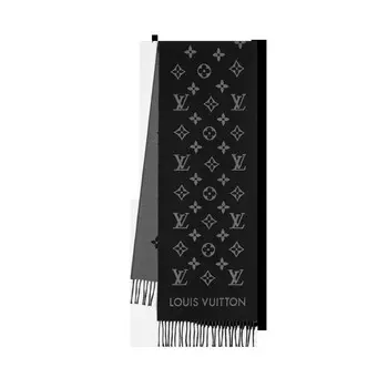 Шарф с монограммой Louis Vuitton, черный