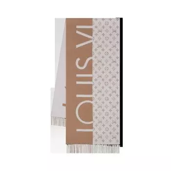 Шарф с монограммой Louis Vuitton, нюдовый