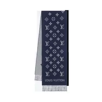 Шарф с монограммой Louis Vuitton, синий