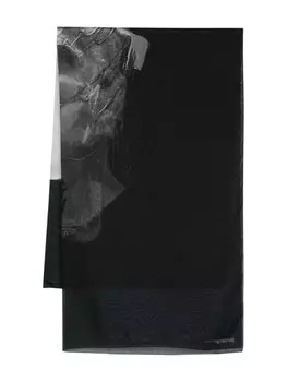 Шарф с принтом Ron Athey Rick Owens, черный