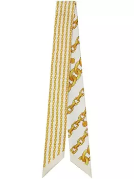 Шарф с принтом Versace, белый