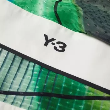 Шарф с принтом Y-3 по всей поверхности