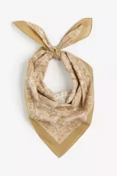 Шарф с рисунком H&M, бежевый