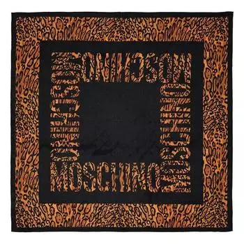 Шарф scarf 90x90 cm Moschino, черный