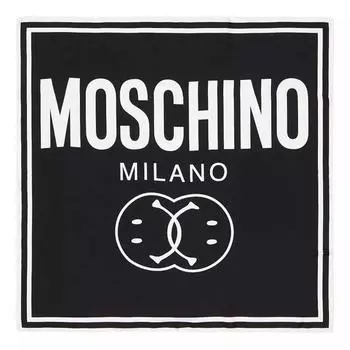Шарф scarf 90x90 cm Moschino, черный