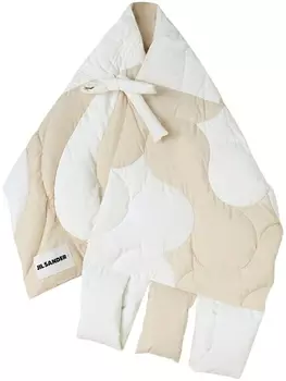 Шарф со вставками Jil Sander, белый