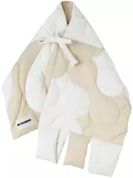 Шарф со вставками JIL SANDER, белый
