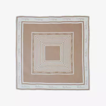 Шарф Square 140 из модала и кашемира Mulberry, цвет maple-chalk