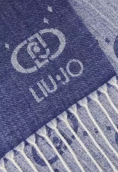 Шарф STOLA MONOGRAM LIU JO, синий деним