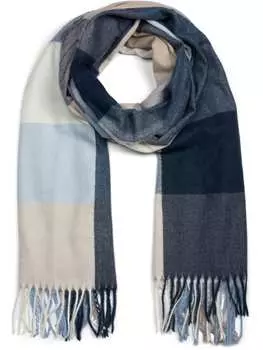 Шарф styleBREAKER, цвет blau/beige/wei
