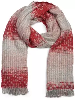 Шарф styleBREAKER, цвет rot/rosa/hellgrau