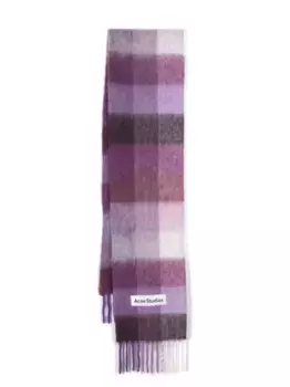 Шарф в клетку Acne Studios, фиолетовый